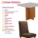Ver imagem 7 de Mesa de Jantar Olímpia 90 cm Tampo MDF Vidro Canto Copo com 4 Cadeiras Carolina