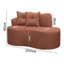Ver imagem 7 de Poltrona Namoradeira Orgânica Plaza 2,00m Redondo Bouclê Terracota Sofa Store