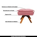 Ver imagem 5 de Puff Decorativo Base Giratória em Madeira Charger Suede Rosê G19 - Gran Belo