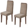 Kit 2 Cadeiras Dafne Lopas - Velvet Riscado	/Imbuia Naturale - 1