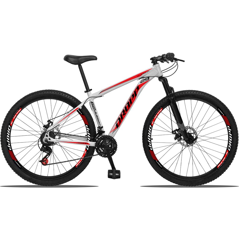 Bicicleta 21V Aluminum Tamanho 19" - Branca/Vermelho - Banana Bit - 2