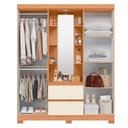 Ver imagem 3 de Guarda Roupa 4 Portas 2 Gavetas Quarto Olimpia Freijo com Off White - Albatroz