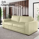 Ver imagem 2 de Sofá Decorativo Sala de Estar Champions 3 Lugares 200cm Couro Tiza - Mozzelar