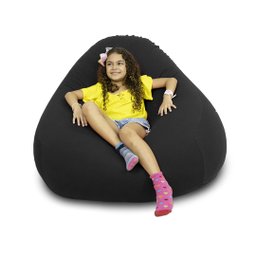 Puff Seth Preto  -  Puff sensorial super confortável em tecido poliamida - 3