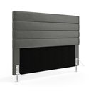 Ver imagem 3 de Cabeceira Atlas 160 para Cama Queen N-023 Veludo Cinza Claro Aradecor