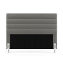 Ver imagem 2 de Cabeceira Atlas 160 para Cama Queen N-023 Veludo Cinza Claro Aradecor