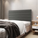 Ver imagem 1 de Cabeceira Atlas 160 para Cama Queen N-023 Veludo Cinza Claro Aradecor