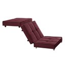 Ver imagem 3 de Puff Cama Solteiro Dobravel com Rodízios  Lindecor Cor Bordo
