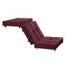 Puff Cama Solteiro Dobravel com Rodízios  Lindecor Cor Bordo - 3