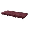 Puff Cama Solteiro Dobravel com Rodízios  Lindecor Cor Bordo - 4