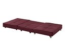 Ver imagem 4 de Puff Cama Solteiro Dobravel com Rodízios Lindecor Cor Bordo