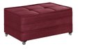 Ver imagem 2 de Puff Cama Solteiro Dobravel com Rodízios Lindecor Cor Bordo