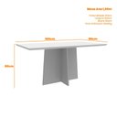 Ver imagem 3 de Mesa de Jantar Ana 160x90 com 6 Cadeiras Amanda Imbuia/Preto/Bege - PR Móveis