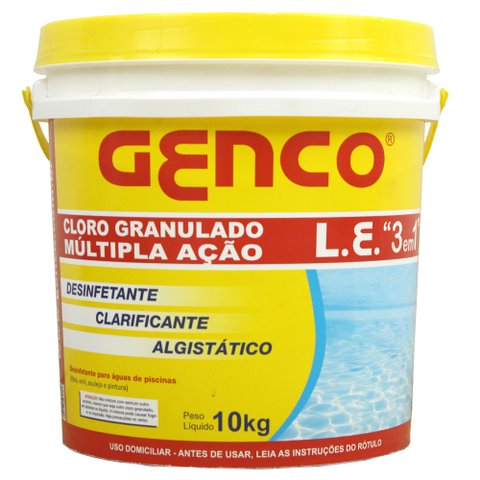 BALDE DE CLORO 10KG 3 EM 1 GENCO