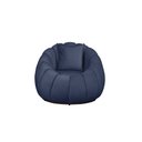 Ver imagem 2 de Kit Poltrona + Puff Concha + Almofada Veludo Azul Marinho