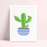 Quadro Decoração Infantil desenho cacto verde - 1