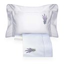 Ver imagem 2 de Jogo de Cama Solteiro 300 Fios Lavanda - Marken Fassi Branco/Lilás