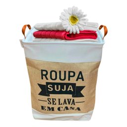 Cesto de Roupa Suja Dobrável Organizador Lavanderia com Alça - 2