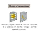 Ver mais imagens de Persiana Rolo Duplo Bandô Branca 140 (L) x 160 (A) Cortina Zebra Rainbow Double Vision 1,40 x 1,60