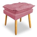 Ver imagem 2 de Puff Decorativo Opala Suede Rosa Pés Palito Dal Poz Estofados