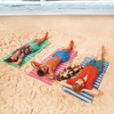 Ver imagem 3 de Esteira de Praia Dobrável em Polipropileno 1,80m x 90cm - Turquesa