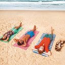 Ver imagem 4 de Esteira de Praia Dobrável em Polipropileno 1,80m x 90cm - Turquesa