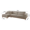 Ver imagem 3 de Sofá Cronos 03 Metros Chaise Lado Esquerdo Meu Sofá Online B002 Veludo Capuccino