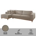 Ver imagem 2 de Sofá Cronos 03 Metros Chaise Lado Esquerdo Meu Sofá Online B002 Veludo Capuccino