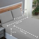Ver imagem 6 de Kit Conjunto Lençol Casal com Fronhas 4 Peças Roupa de Cama Box 200 Fios Algodão:cinza