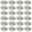 Ver imagem 1 de 24 Arandelas Luminária Oval Tartaruga Branca Aço com Vidro