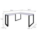 Ver imagem 7 de Mesa em L Diretor 150x160x75cm Yon Branco Tx/est.preta