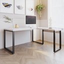 Ver imagem 4 de Mesa em L Diretor 150x160x75cm Yon Branco Tx/est.preta
