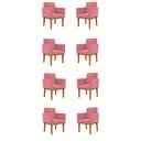 Ver imagem 1 de Kit 8 Poltronas Decorativa Reforçada Oferta - Balaqui Decor Cor:Rosa