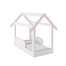 Cama Montessoriana Infantil Montessoriana DJD Móveis MC060 Formato Casinha Branca/Rosa - 2