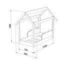 Ver imagem 3 de Cama Montessoriana Infantil Montessoriana DJD Móveis MC060 Formato Casinha Branca/Rosa