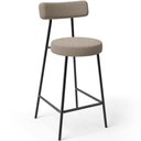 Ver imagem 3 de Kit 06 Banquetas Baixa para Cozinha Sala de Jantar Bar Bancada Milão L02 Bouclê Bege - lyam decor Ly