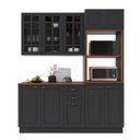 Ver imagem 1 de Armário de Cozinha Modulada Compacta Fidelitá Nara 100% MDF 3 Peças 190cm 10 Portas 2 Gavetas com