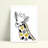 placa decoração de quarto infantil desenho girafa - 1