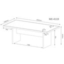 Ver imagem 2 de Mesa de Diretor Reunião ME4119 Nogal - Tecno Mobili