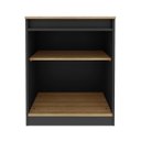 Ver imagem 5 de Balcão para Escritório com 2 Portas e Chave Me4149 Amêndoa Preto