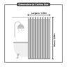 1 Cortina Box Banheiro Pvc Estampada Antimofo Ilhós M2 2,00m - 6