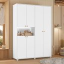 Ver imagem 1 de Armário de Quarto 6 Portas Multiuso com Prateleira