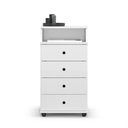 Ver imagem 2 de Mesa de Cabeceira 4 Gavetas com Nicho Luxo Ii New:branco