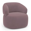 Ver imagem 6 de Kit 02 Poltronas Orgânicas Giratória Living Glee Veludo Rosê - Desk Design