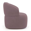 Ver imagem 4 de Kit 02 Poltronas Orgânicas Giratória Living Glee Veludo Rosê - Desk Design