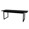 Conjunto de Mesa Retangular com 2 Bancos Base de Ferro Estilo Industrial:preto - 3