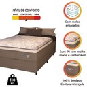Ver imagem 5 de Cama Box Casal Colchão Molas Ensacadas Guarda Costas Alameda 138x188x68cm Suede Marrom/branco