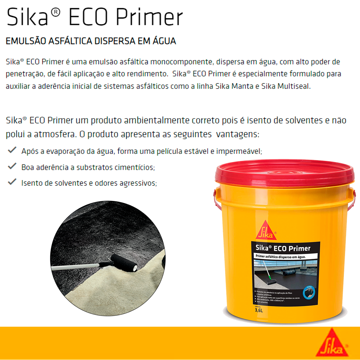 SIKA ECO PRIMER - GALAO 3,6 L - 530085 - 2