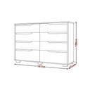 Ver imagem 2 de Cômoda Georgia com 08 Gavetas Branco Moval