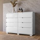Ver imagem 1 de Cômoda Georgia com 08 Gavetas Branco Moval